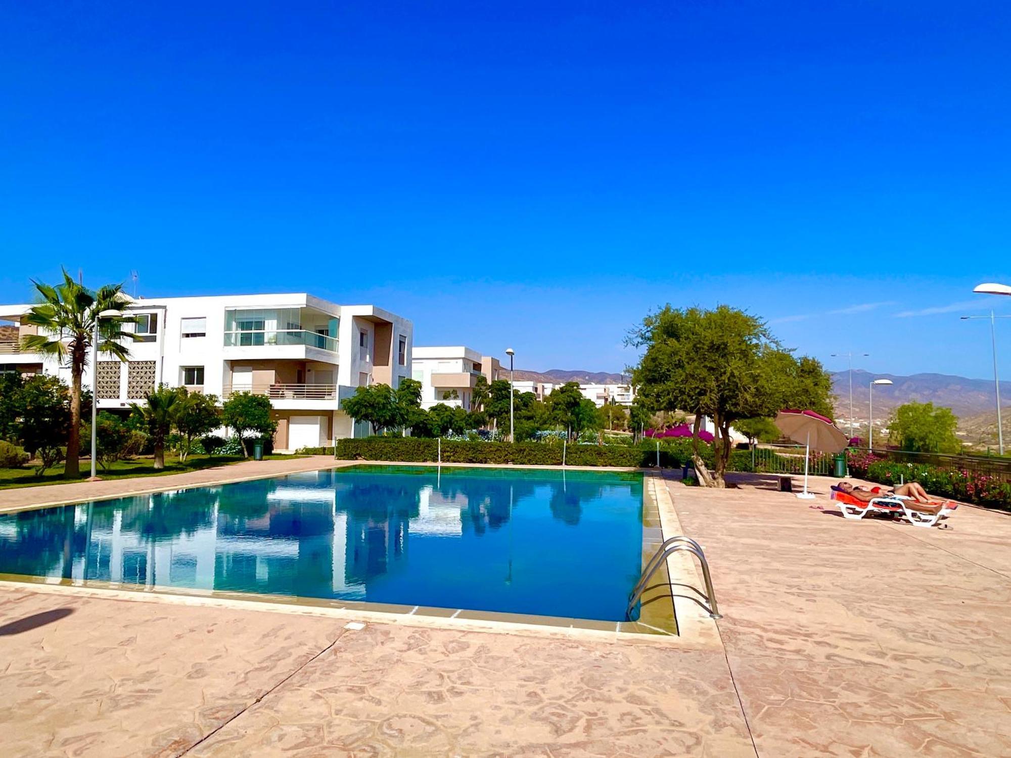 Appartement Vue Sur Piscine Et Montagne Imi Ouadar Taghazout Exteriör bild